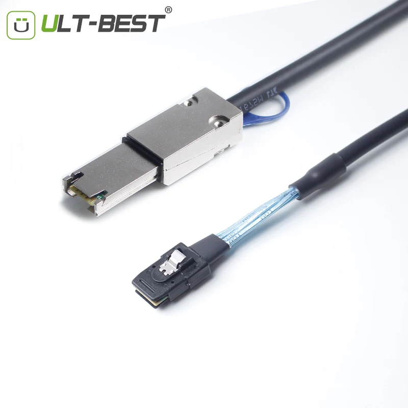 

ULT-BEST External Mini SAS 26pin (SFF-8088) Male to Internal Mini SAS 36pin (SFF-8087) Male Cable 1M