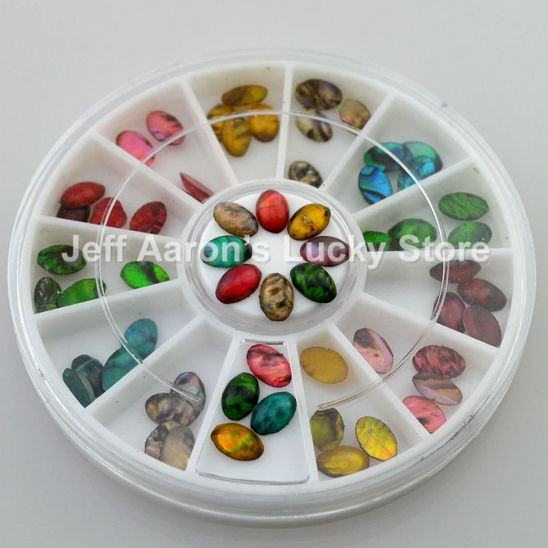 60 шт. 3d овальные блестящие ракушки Стразы для украшения ногтей красивые