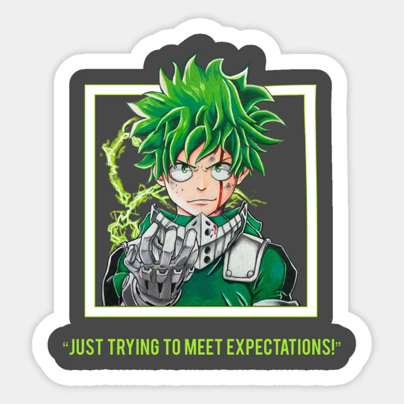 1 шт/10 см My Hero academic Deku наклейки классический японский аниме стикер Современный