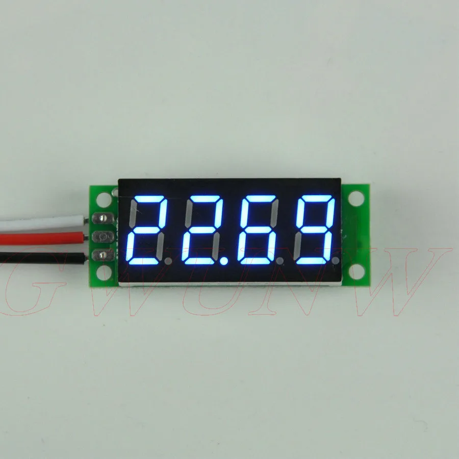 GWUNW BY436V DC 0-99,99 в(100 в) 0,36 дюйма 4 бит микро вольтметр измеритель напряжения без оболочки