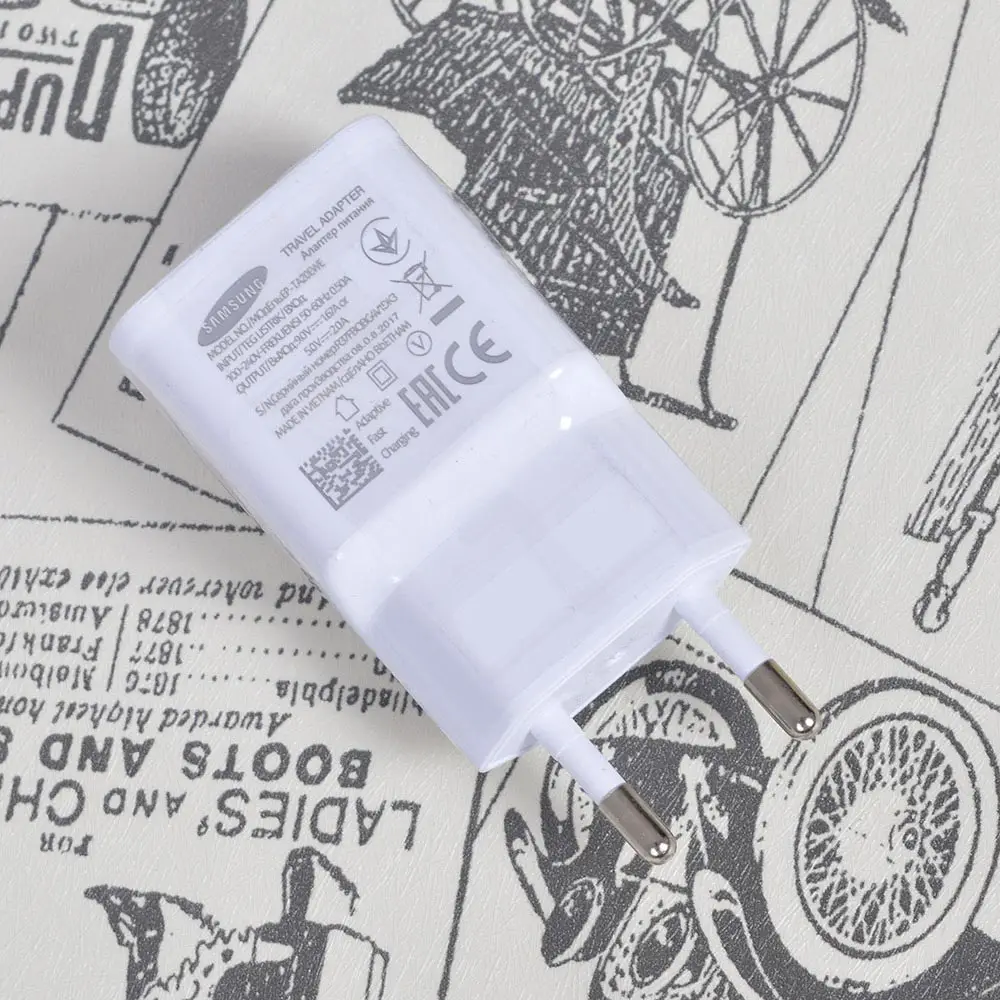 EU Charger Адаптивное быстрое зарядное устройство для Samsung Galaxy S8 S9 S10 S10E plus note8 note8 USB C TYPE-C кабель для быстрой зарядки - Тип штекера: EU Charger
