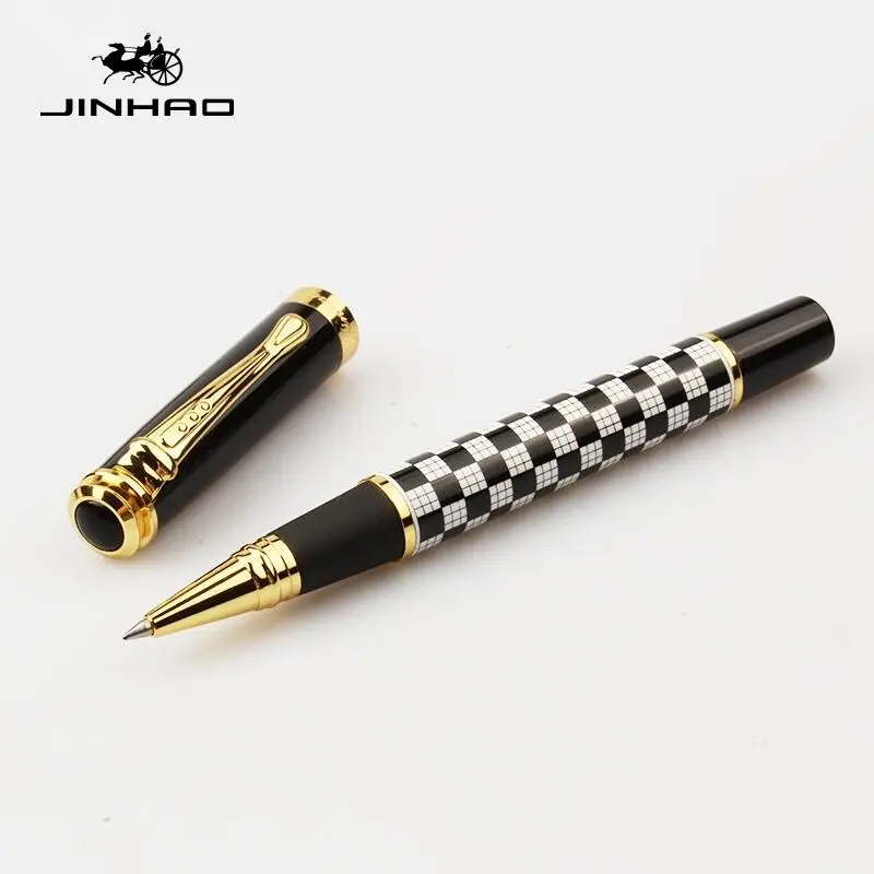 Гелевая ручка Роскошная Jinhao 500 благородная Серебряная перьевая из нержавеющей