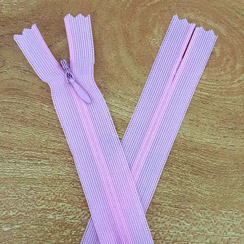Pink 10 pieces#3 30 cm(12 inch) nylon invisible soft tulle coil zipper sewing(color please choose - Color: Pink