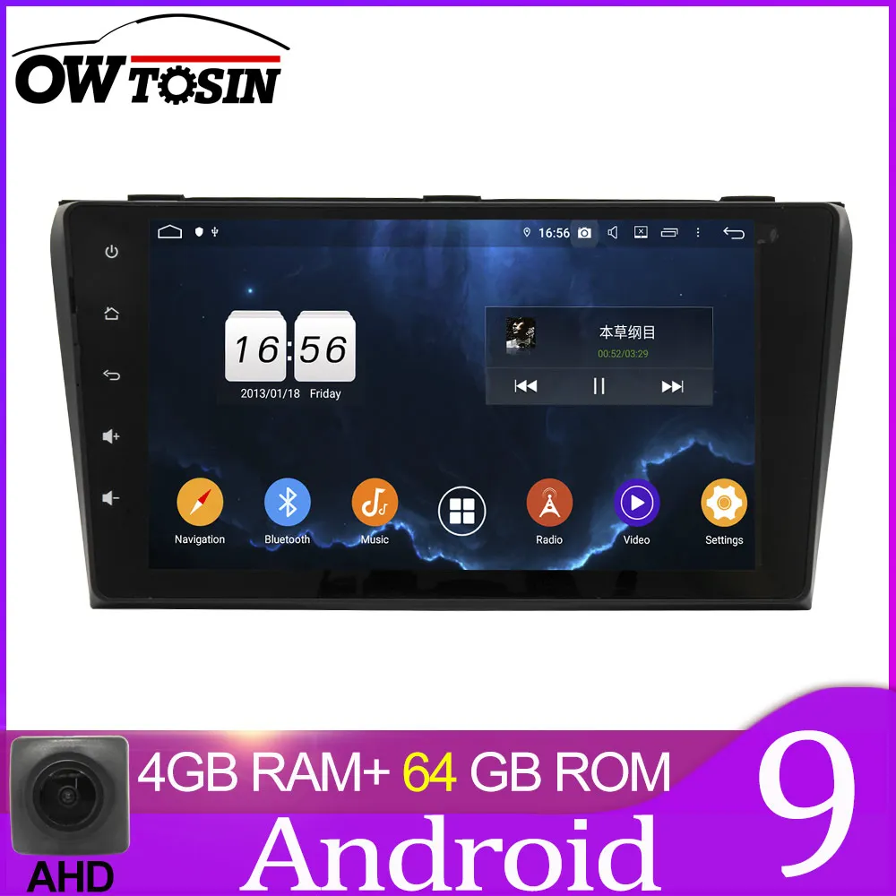 64GB unit only Owtosin автомобиль радио мультимедиа видео плеер навигации gps Android 9,0 для MAZDA 3 2004 2005 2006 2007 2008 2009 автомобиль 4 Гб Оперативная память - Цвет: 64GB unit only