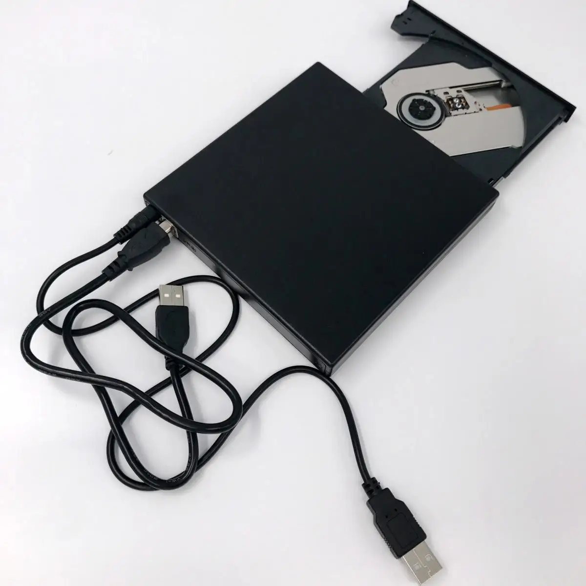 Черный тонкий внешний USB 2 0 Корпус чехол для 12 7 мм SATA CD DVD горелки оптический
