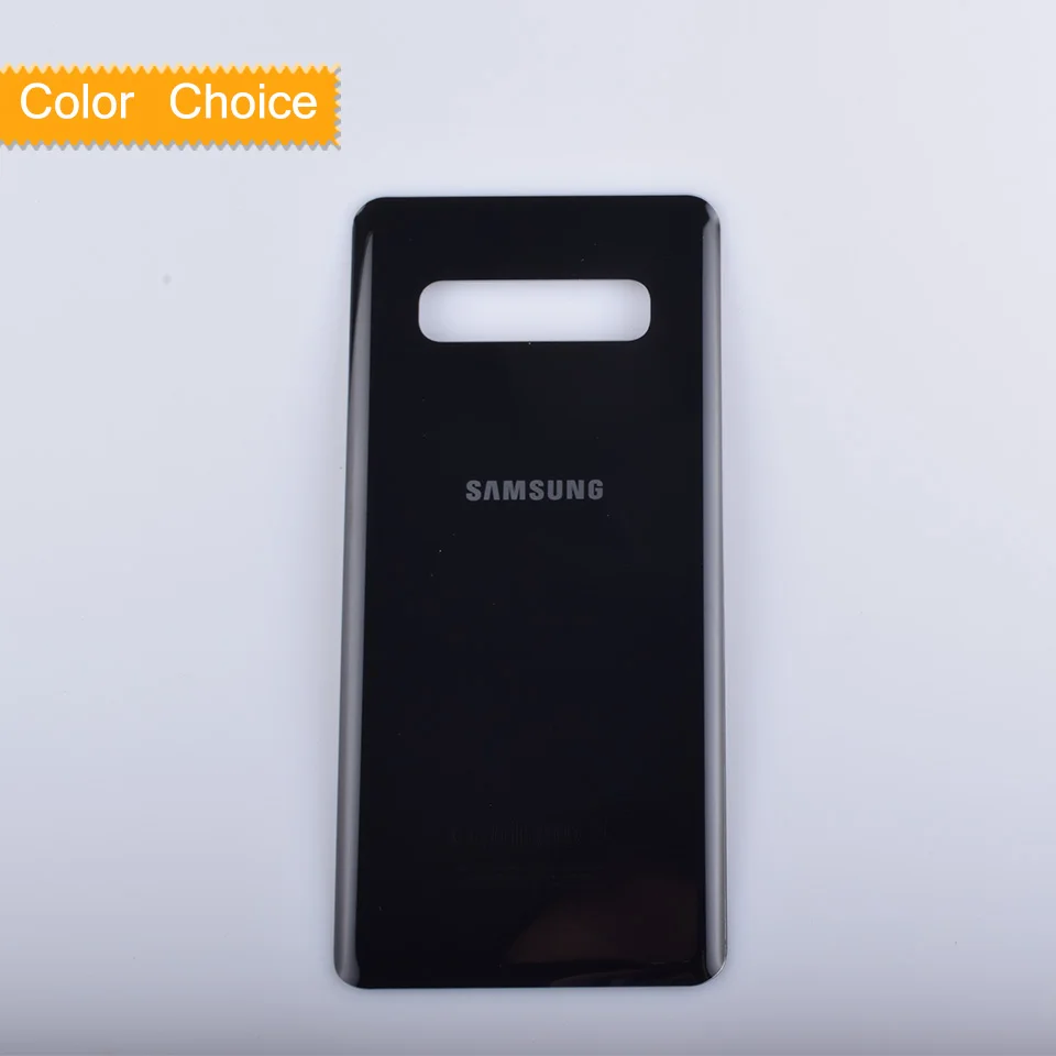 Black 10 шт./партия для samsung Galaxy S10+ S10 Plus G9750 SM-G975F корпус батарея Дверь Задняя стеклянная крышка корпус замена корпуса - Color: Black
