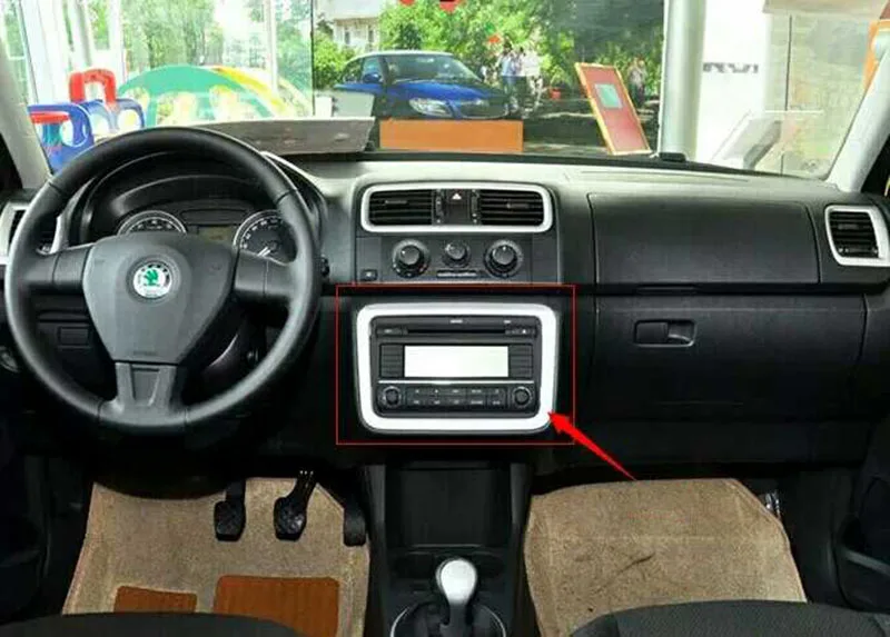 Подлинная Hengfei навигационная Панель рамка для CD для Skoda Fabia CD панель