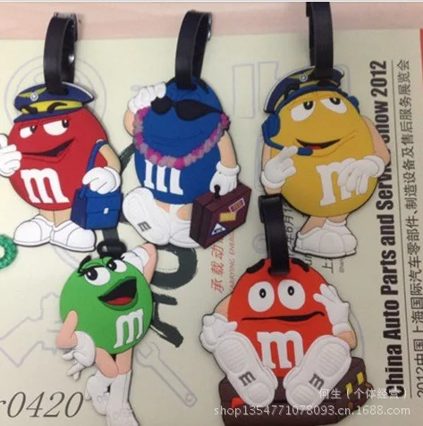 Creative M Bean and bean chocolate Luggage Tag 5Pcs Kawaii gift Children's favorite color toy | Игрушки и хобби