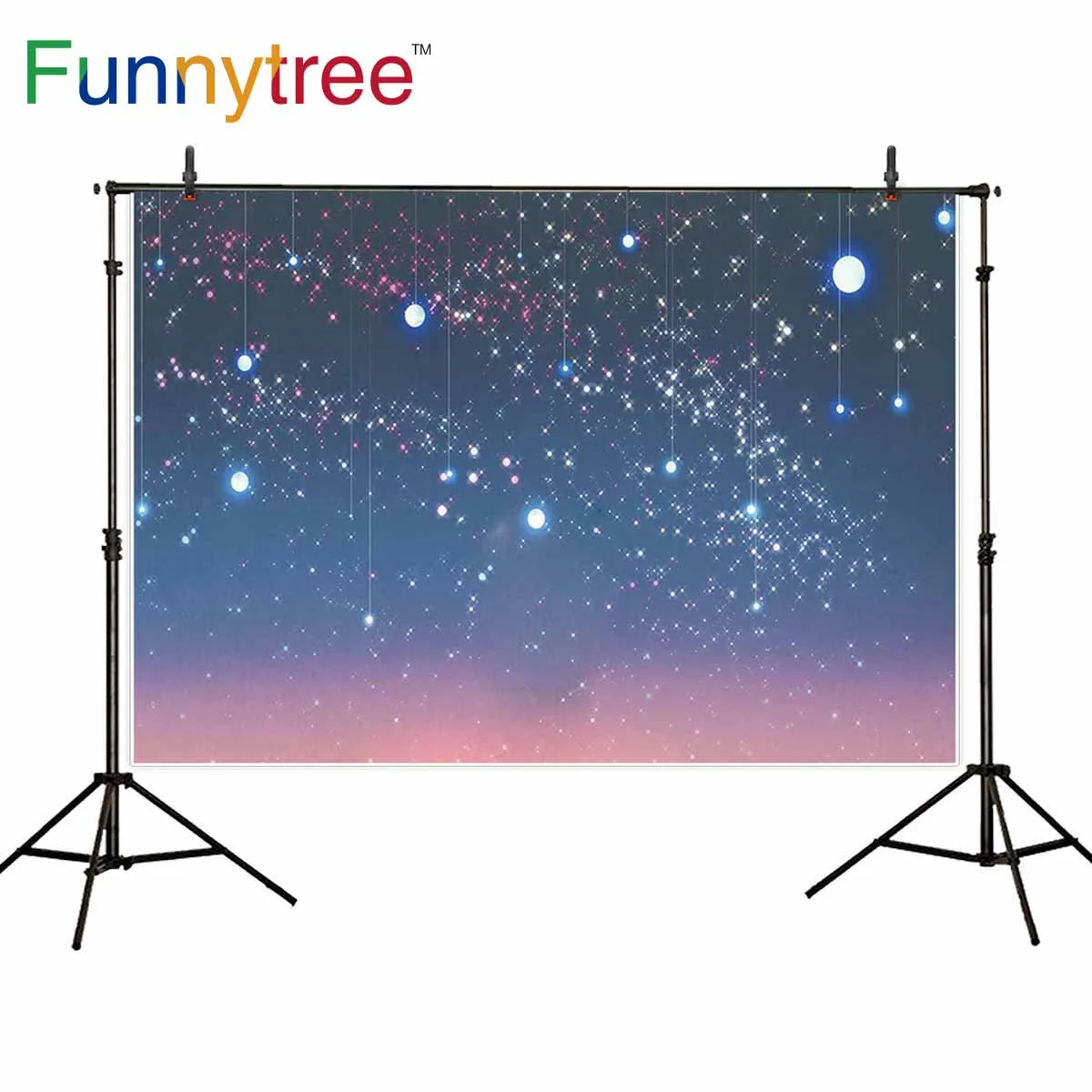 Фоны Funnytree для фотосъемки с изображением ночного звездного неба света Луны