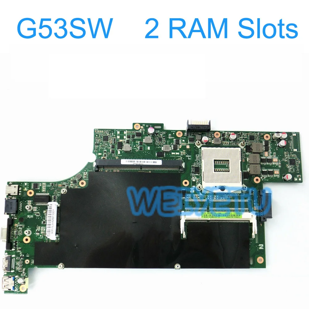 G53SW материнская плата с 2 слотами RAM для ASUS G53SX G53S ноутбук REV 0 100% протестирована |