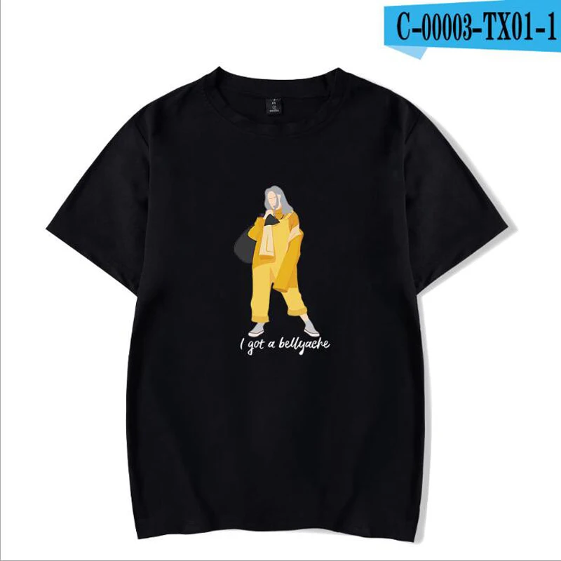 Уличная футболка в стиле хип-хоп Billie Eilish Harajuku, Повседневная футболка с круглым вырезом и короткими рукавами для мужчин и женщин, крутая футболка с графическим рисунком в стиле хипстер