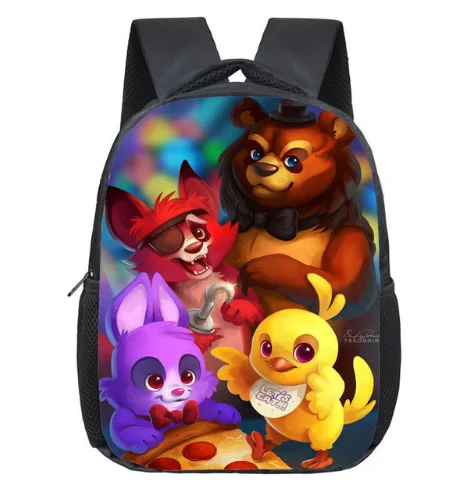 12 Inch Five Nights At Freddys Children School Bags Backpack Kids Kindergarten Bag Freddy Bear Toddler bag - Цвет: Five Nights 13