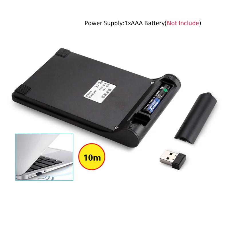 Новая портативная беспроводная цифровая клавиатура 2 4G с USB подушкой цифрами и 18