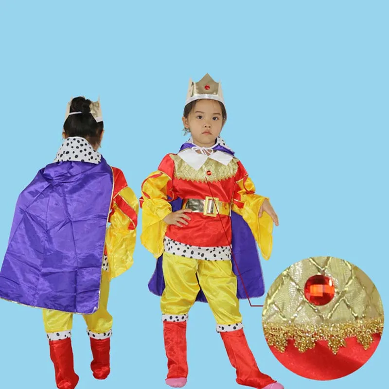 Halloween Arab Cosplay kids Prince Costume Children King Costumes Boys European royalty clothing Purim Festival Christmas | Тематическая