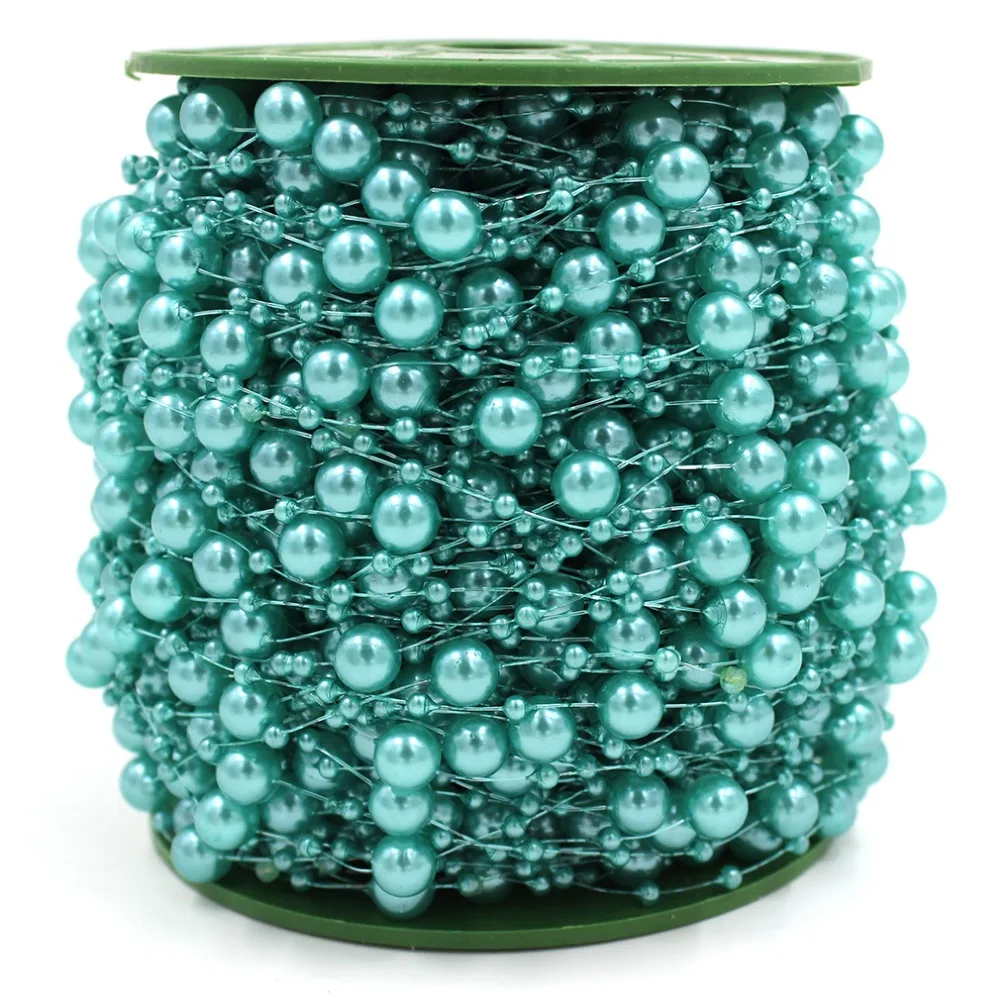 5 метров леска искусственная цепочка с жемчужными бусинами гирлянда цветы