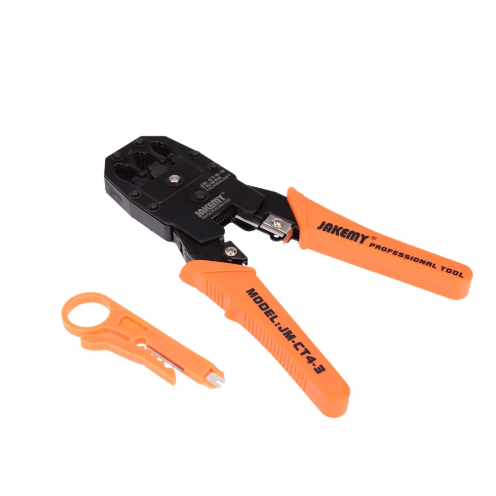Jakemy JM-CT4-3 4P 6P 8P Dual Modular LAN Network Cable Crimping Plier Clamp Tool + Wire Cutter | Инструменты