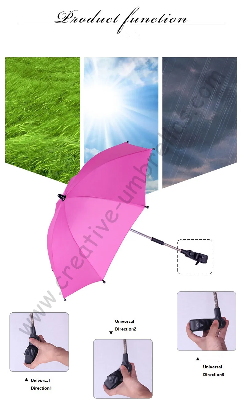 Зонтик для детской коляски зонты машины открывающийся вручную. 8 мм стальной вал