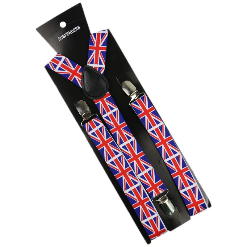 Винтажные темно-красные подтяжки Winfox в британском стиле с флагом шириной 2 5 см