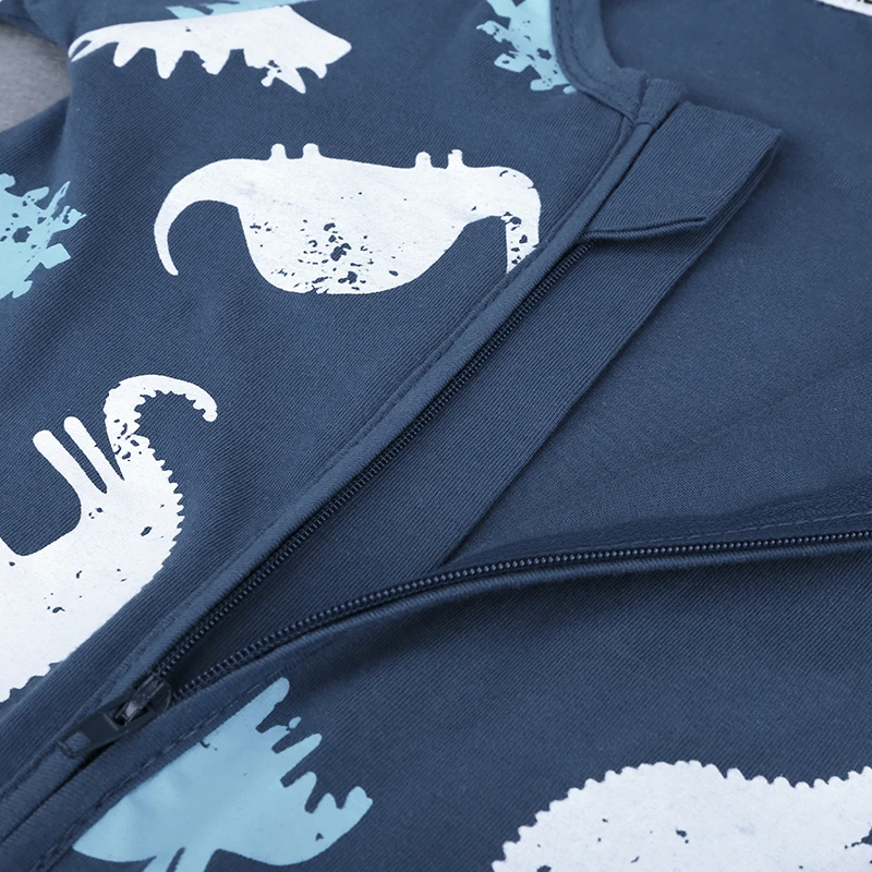 Детский комбинезон с длинным рукавом мультяшным рисунком динозавра для детей 0 24