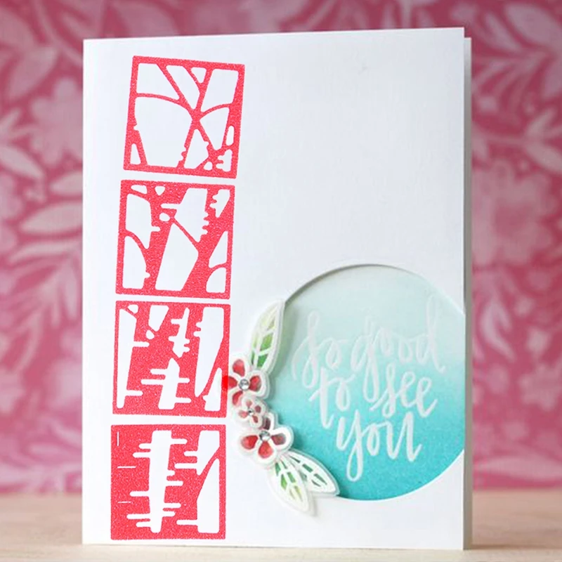 4 шт. бамбуковая прямоугольная рамка для резки металла трафареты DIY скрапбукинга