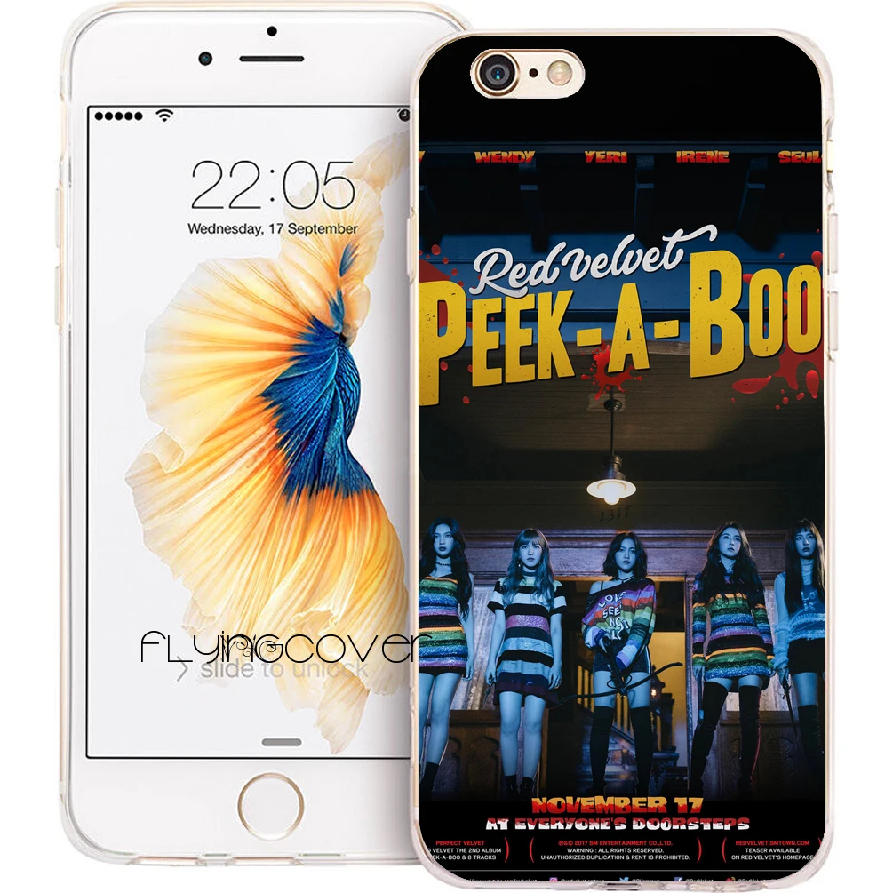 Coque красный бархат Kpop прозрачные мягкие силиконовые чехлы для телефонов iPhone XS Max XR