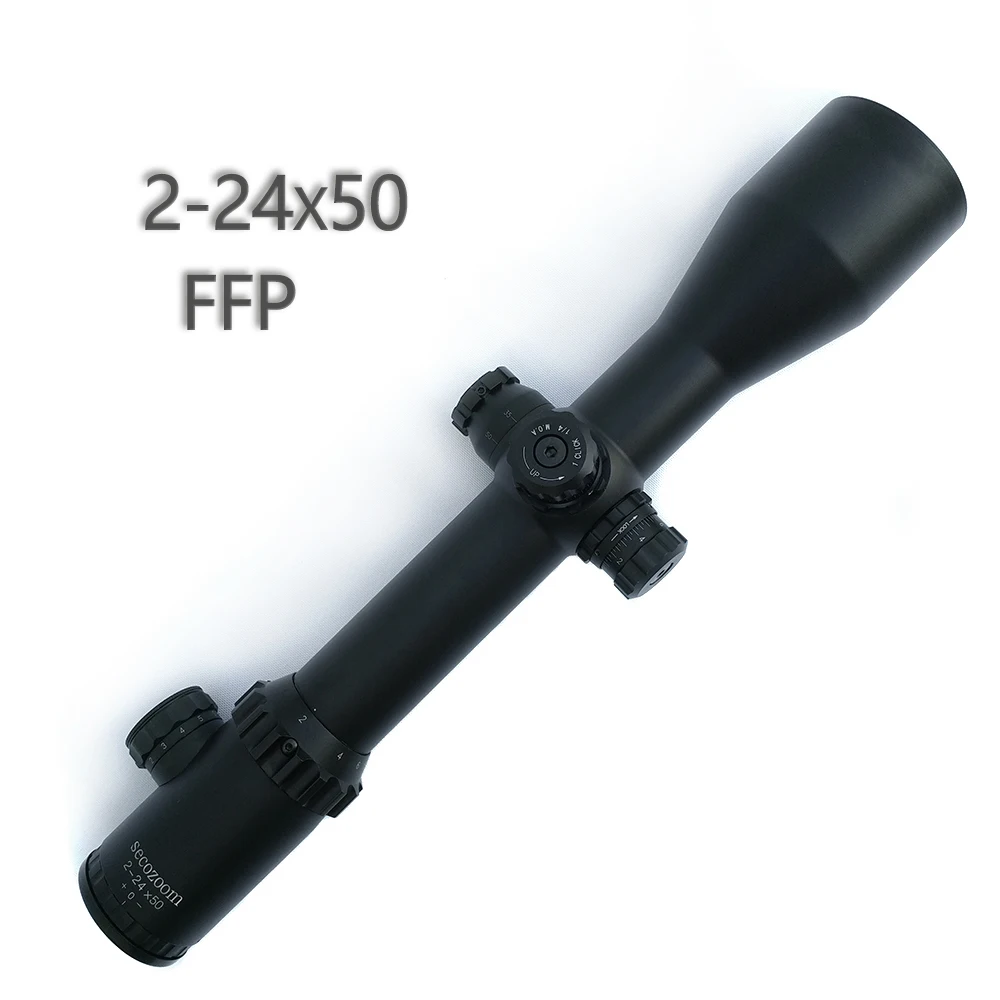 Прицел для винтовки с постоянной сеткой 2 24x50 красной подсветкой|ffp scope|first focal