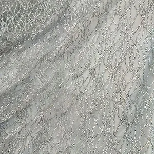 Silver Французский ирис цветок кружево чистая ткань с блестками Белоснежка блестящее праздничное платье сетчатая ткань свадебное шитье diy аксессуары - Цвет: Silver