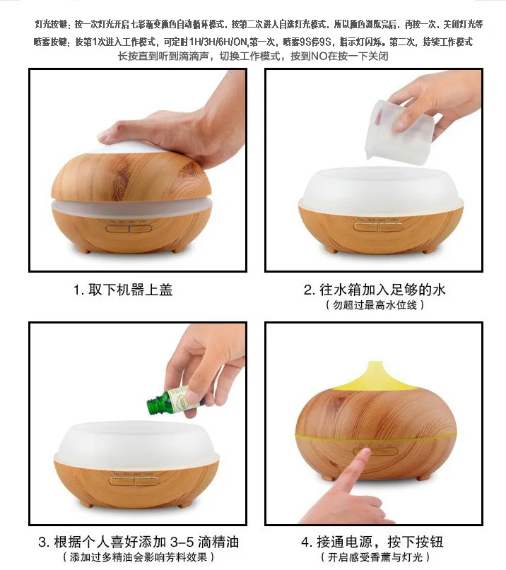 

GX01-2,Colorful Ultrasonic Humidifier Essential Oil Diffuser Aroma Lamp Aromatherapy Electric Aroma,Mist Maker,AC100-240