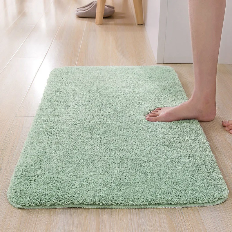 Bath Polyester fiber (polyester) Mat Soft Absorbent Solid Anti Slip Carpet Bedroom Rug Pad for Bathroom Kitchen 917 | Дом и сад