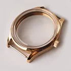 Золотое купольное стекло 42 мм полированный чехол из нержавеющей стали подходит для бутафория часов 37 мм подходит для ETA64976498 st3600