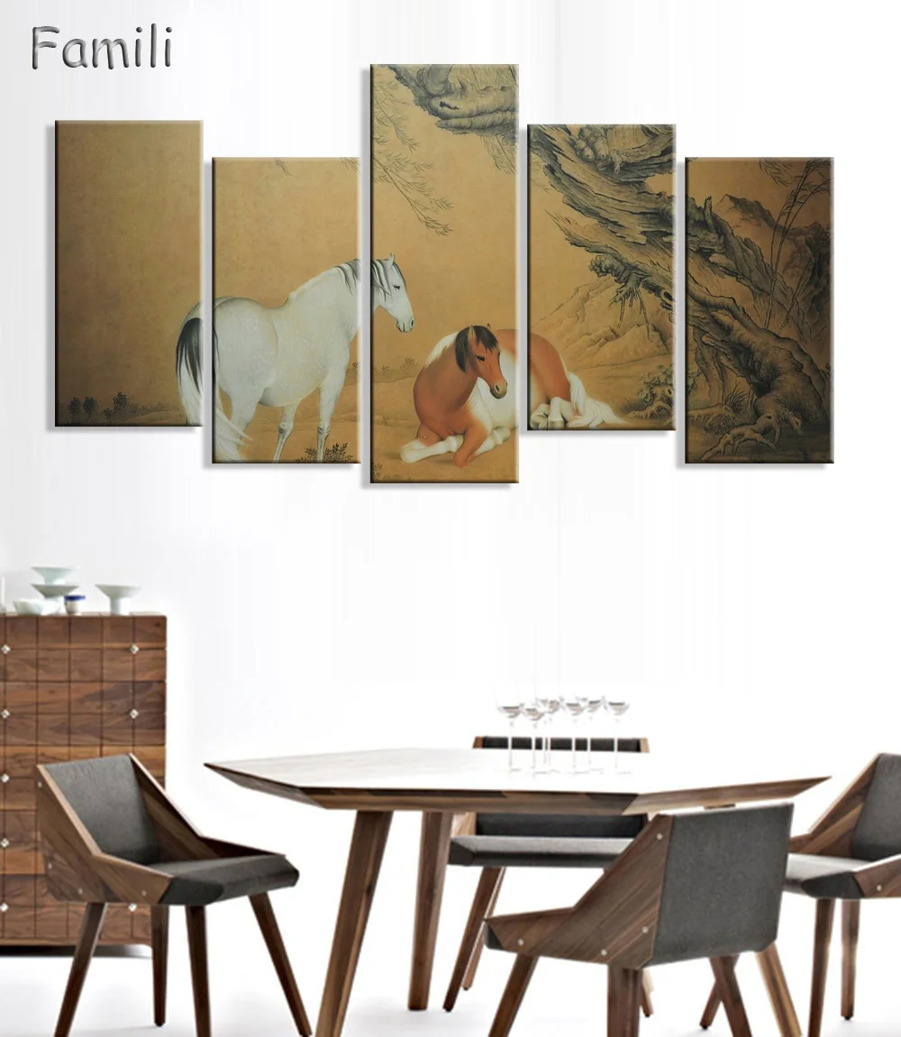 5 панельных фотографий в китайском стиле|the paintings|canvas paintingcanvas picture |