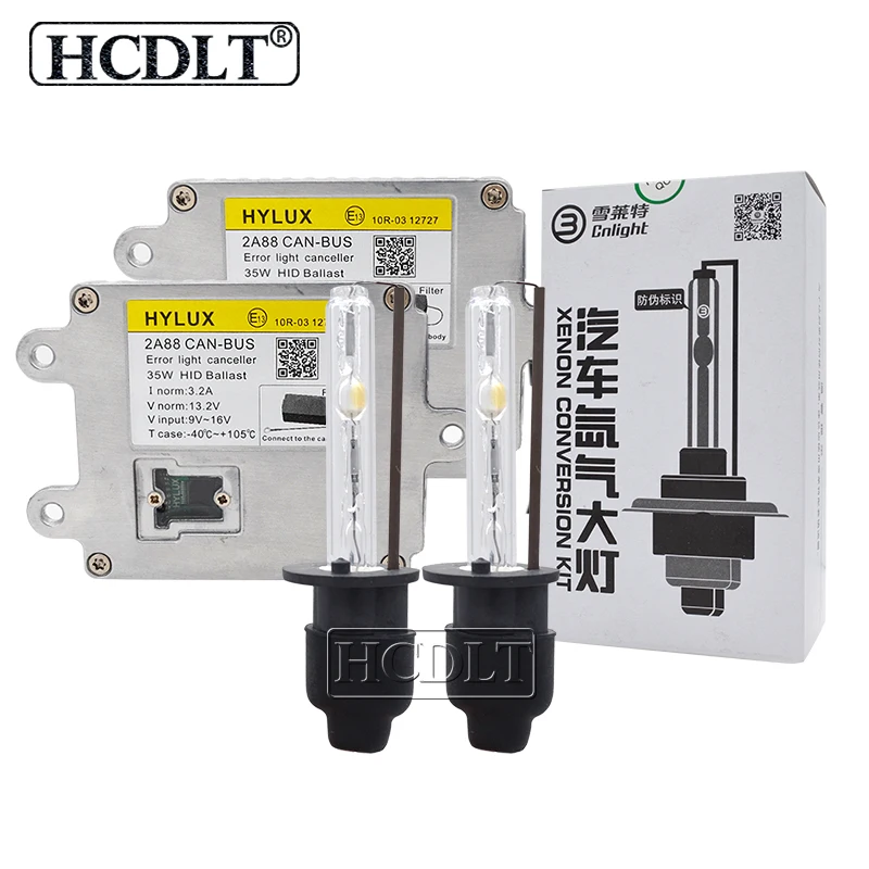 Комплект Ксеноновых Ламп HCDLT 4300K 5000K 6000K Canbus HID H1 H3 H7 H11 HB3 HB4 9012 D2H Cnlight 35 Вт ксеноновые