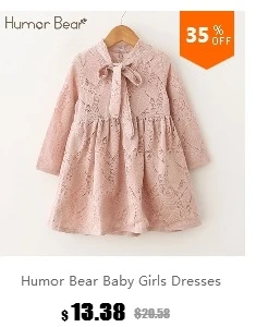Humor Bear/осень г. Новые комплекты одежды для девочек Повседневная клетчатая куртка с длинными рукавами+ юбка, костюмы для детей из 2 предметов
