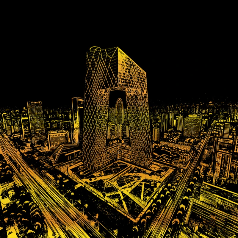 DPF красочный город панорамная серия городские ночные сцены окрашенные