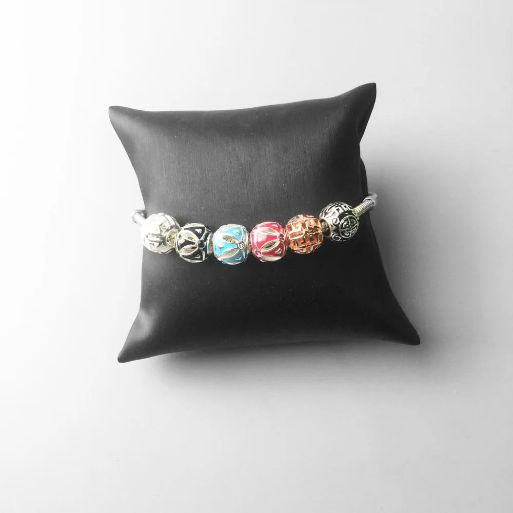 Подвески с бусинами Длинные азиатские украшения этно черный красный карма