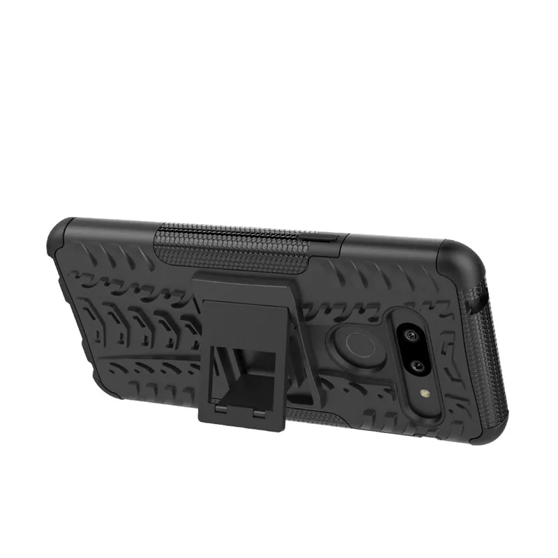 Для LG G8 чехол ThinQ противоударный ТПУ + Жесткий ПК гибридная подставка задняя