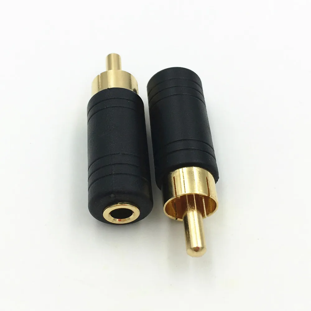 50 шт. позолоченный RCA штекер 3 5 мм моно Женский прямой AV аудио удлинитель адаптер