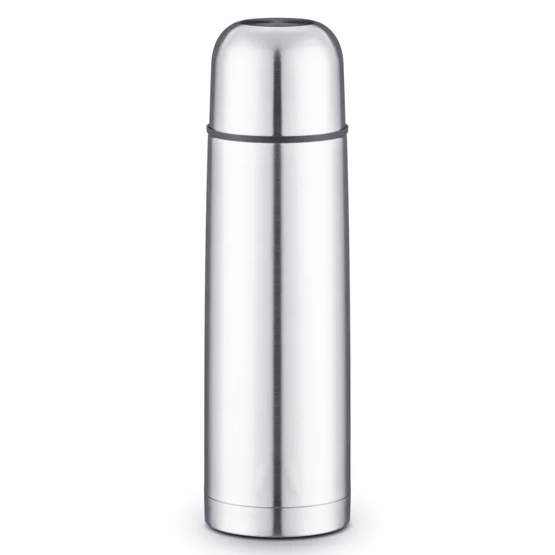 Серебристый Bpa-free 1L классические термосы из нержавеющей стали двухслойные изолированные портативные термосы чашка термальная бутылка для воды чай с веревкой - Цвет: Серебристый