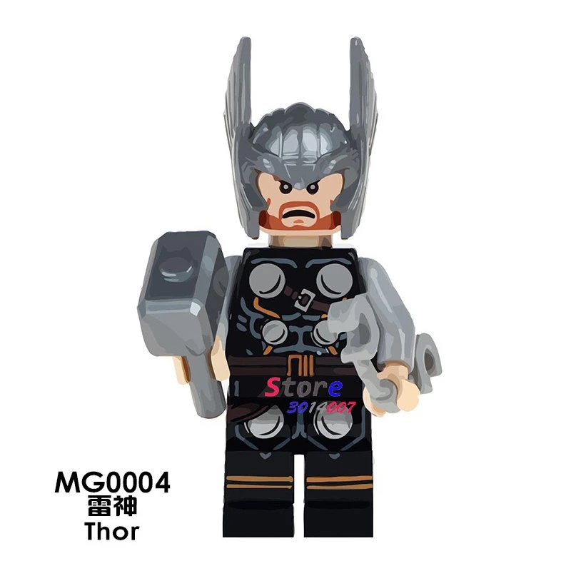 Один Thor Ghost Rider мотоцикл Капитан Америка Antman люк клетка Tigress Blade строительные блоки кирпичи игрушки для детей - Цвет: MG0004