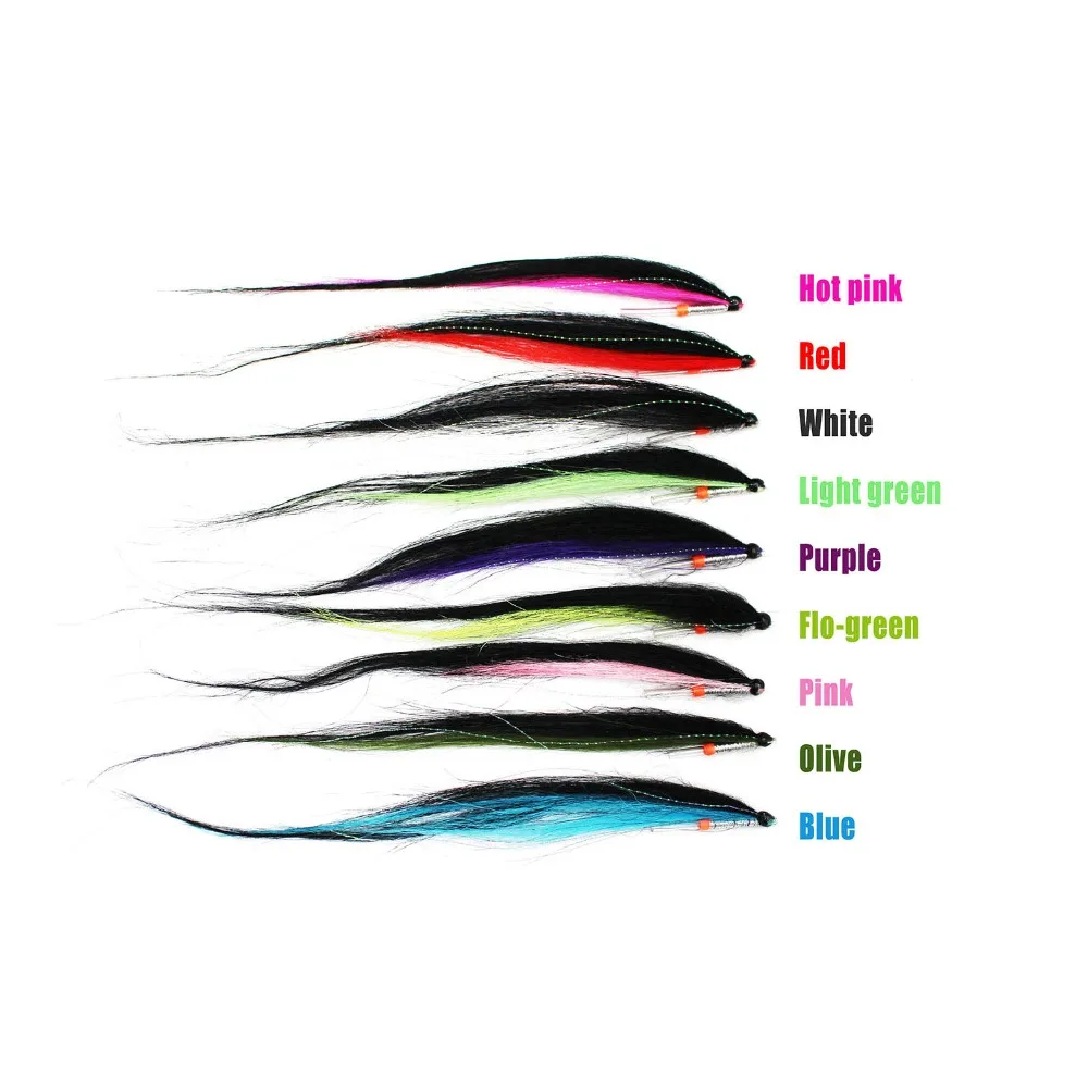 Tigofly 9 шт./лот 9 цветов Тощий Sunray Shadow Tube Fly Набор 16-20 см Для лосося форели Steelhead Fly Рыболовные Мухи приманки набор