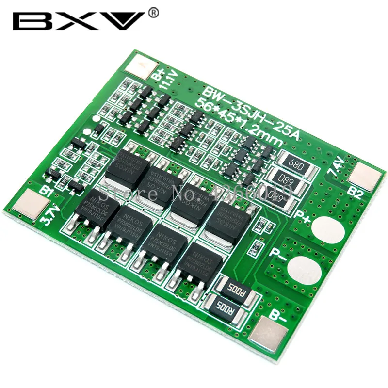 3S 25A 3S 10A 20A 25A 30A 40A литий-ионный аккумулятор 18650 зарядное устройство PCB BMS Защитная плата для бурового мотора Lipo сотовый модуль - Цвет: 3S 25A