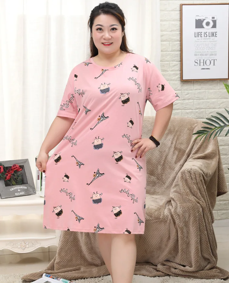 Большие размеры XXXXXL, женские ночные рубашки, хлопок, летняя Домашняя одежда, сексуальная одежда для сна для мамы, ночное белье, сексуальное нижнее белье, 130 кг 4XL