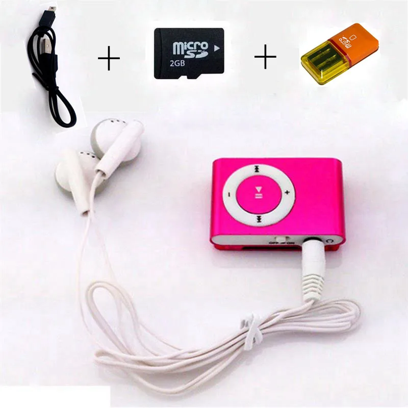 MP3 цветной мини Mp3 музыкальный плеер Micro TF слот для карты USB спортивный порт с