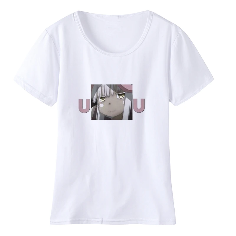 Аниме UWU футболка Nanachi сделано в Бездне футболки уличная одежда Otaku Kawaii Summe с