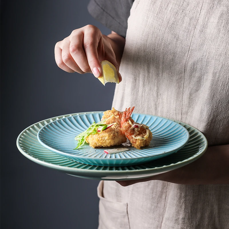 Керамические обеденные тарелки 10 дюймов столовые приборы для стейка круглые в