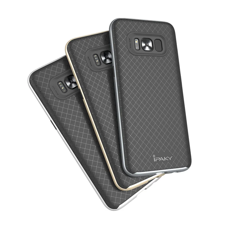 IPAKY Mobile Phone Case For Samsung Galaxy S8/S8 Плюс крышка Изогнутый Дисплей Гибрид Мобильного