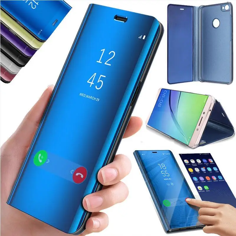 Xiaomi Redmi Note 4 case 4X Flip Mirror Smart View flip stand back cover for phone cases |