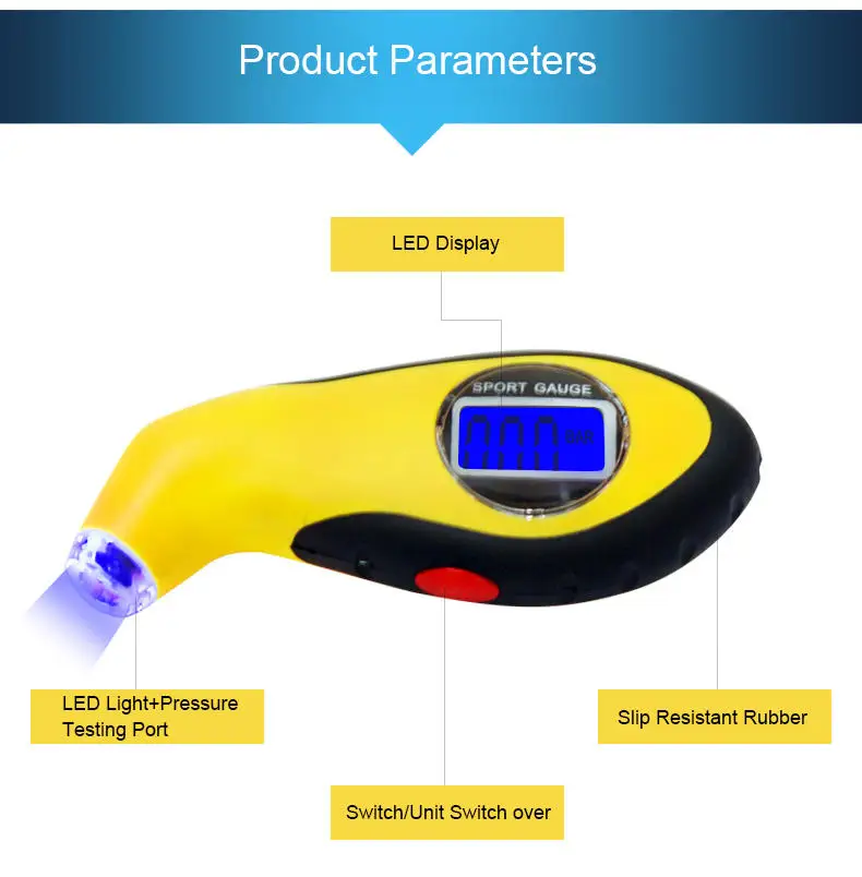 Высокоточный цифровой электронный манометр для колес портативный автомобильный