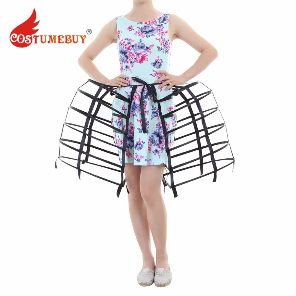 CostumeBuy Ретро Паровая панк двойная викторианская панье клетка Нижняя юбка
