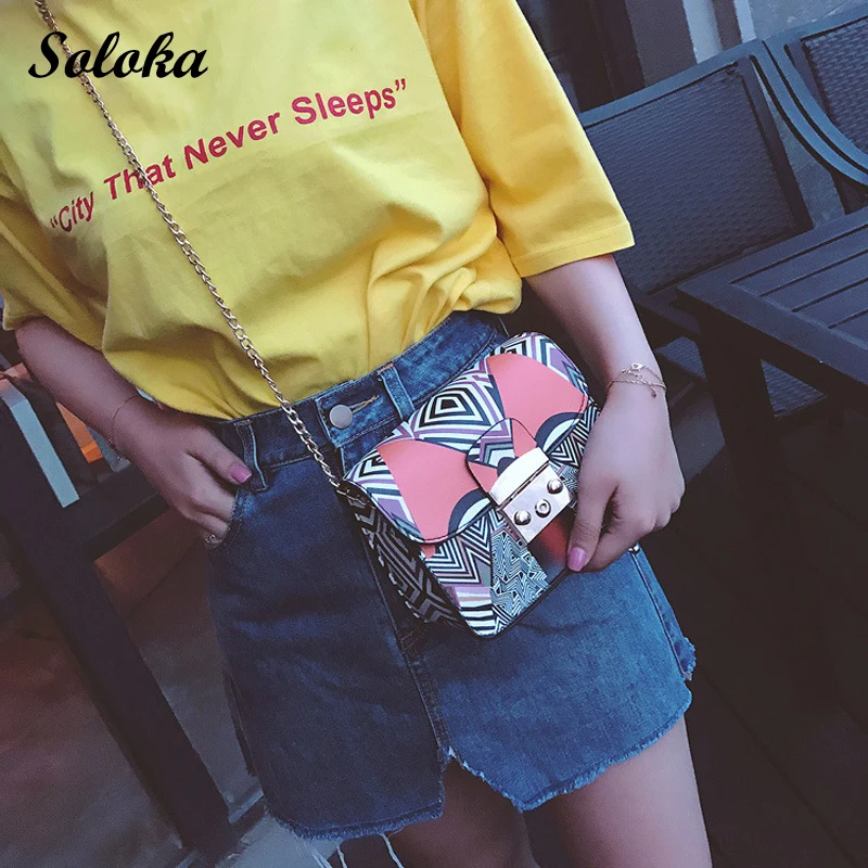 2019 новые мини Лоскутные сумки через плечо Модные хитовые цветные Клатчи из